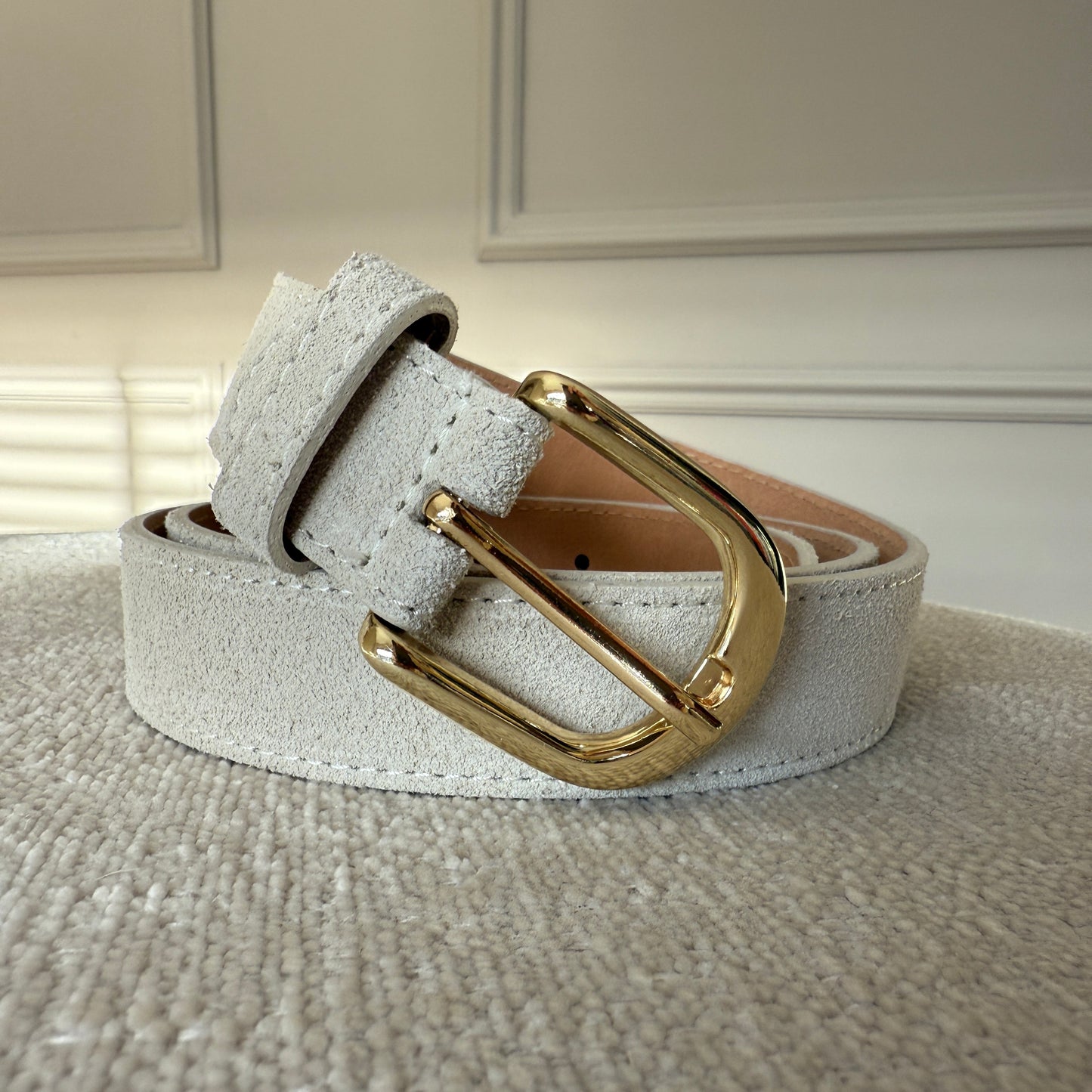 Ceintuur Suède Offwhite