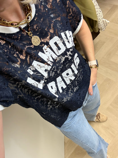 Shirt Lucy L'Amour Paris Donkerblauw