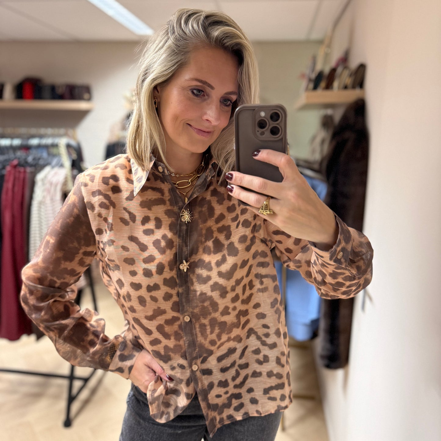 Blouse Sas Leopard Viscose