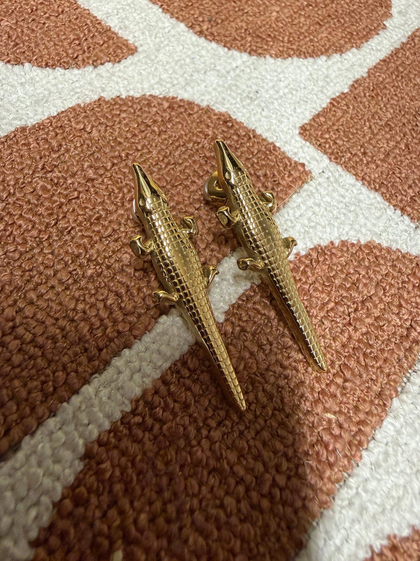 Oorknopjes Krokodil Goud