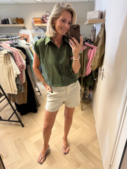 Blouse Kimmie Transparant Armygroen