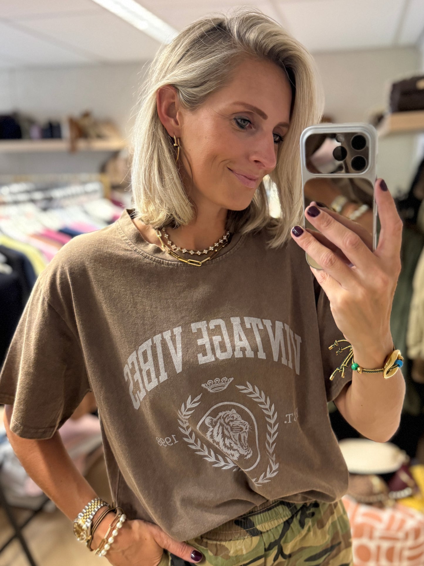 T-Shirt Julia Vintage Bruin