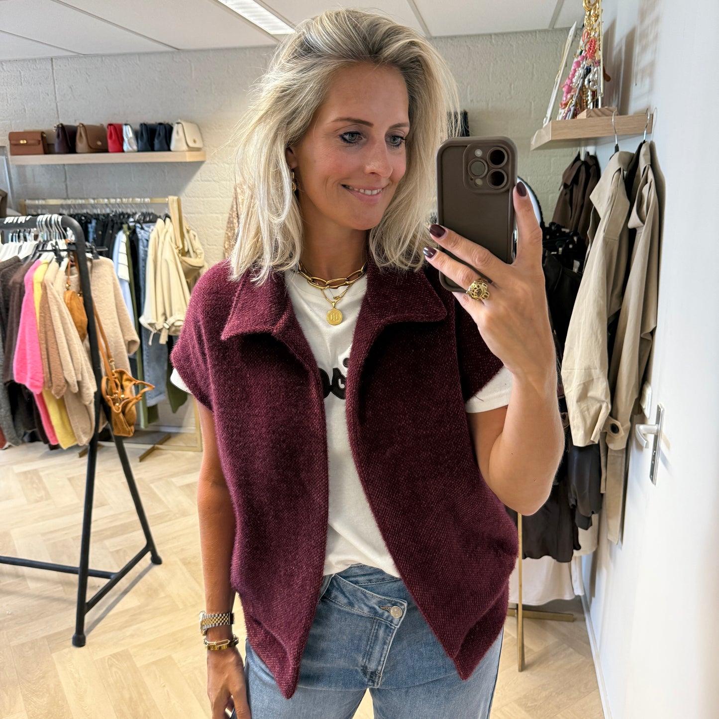 Vest Julia Bordeaux
