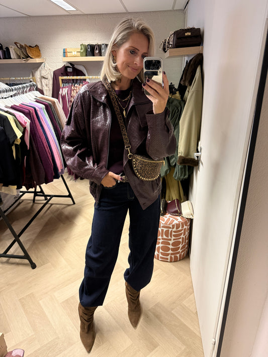 Jack PU Saar Braided Burgundy