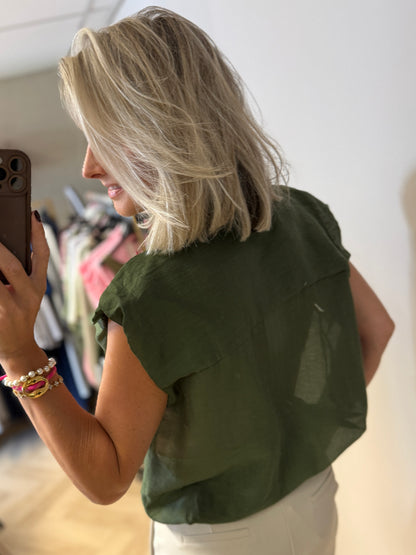 Blouse Kimmie Transparant Armygroen