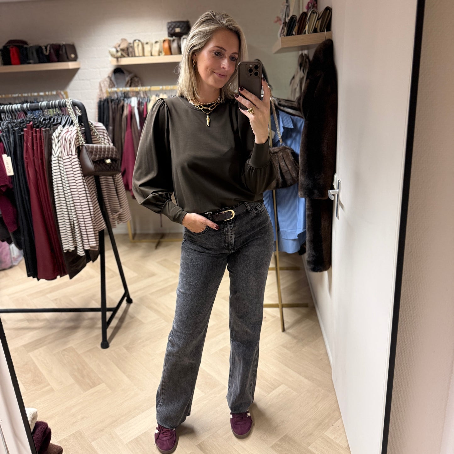 Shirt Femmy Pofmouw Bruin