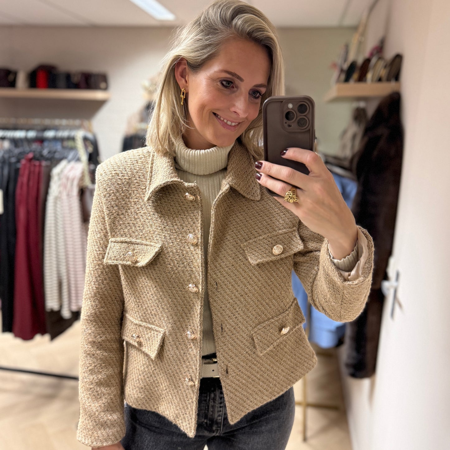 Blazer Ellen Bouclé Camel