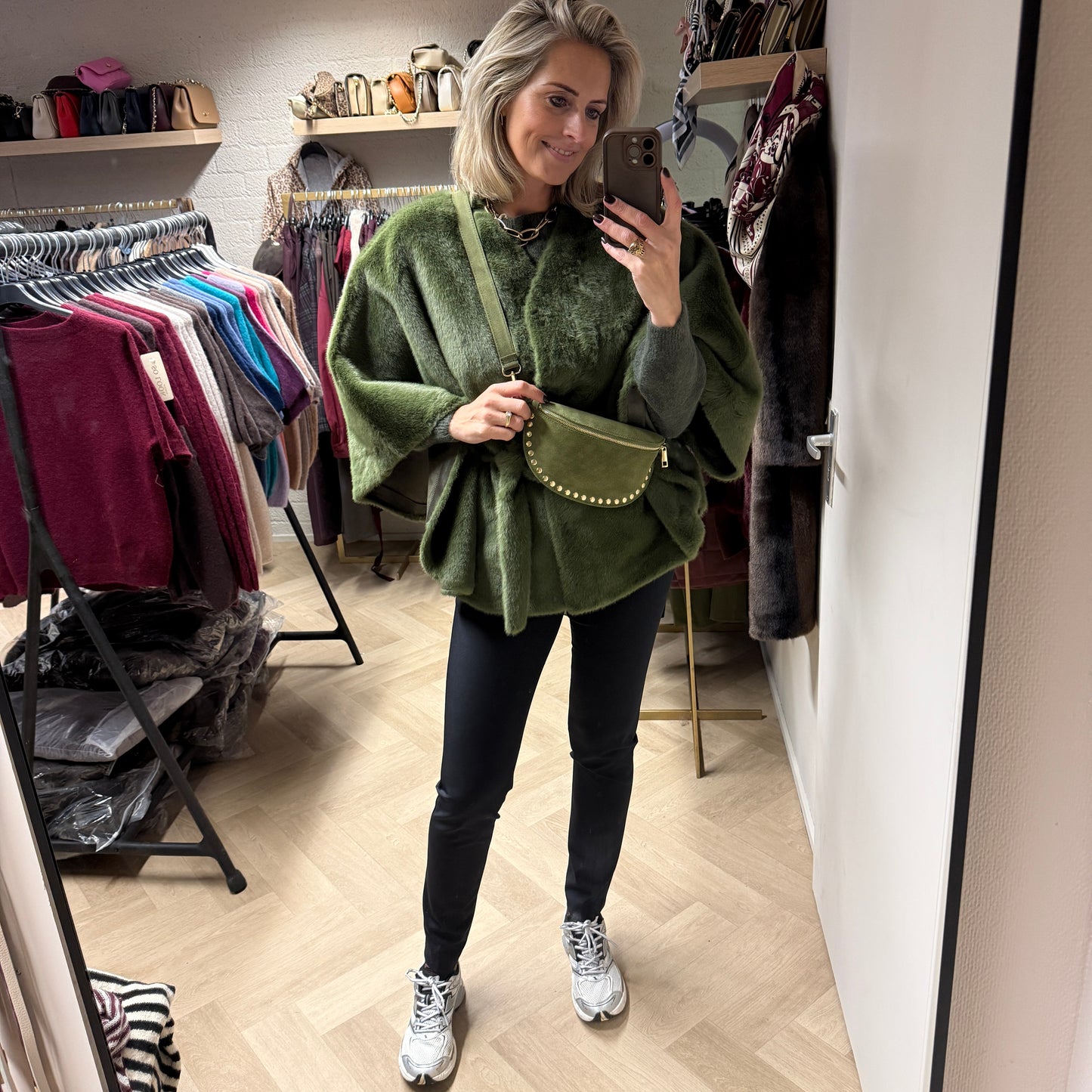 Tas Debby Suède Studs Groen
