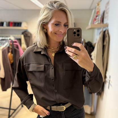 Blouse Anna Donkerbruin