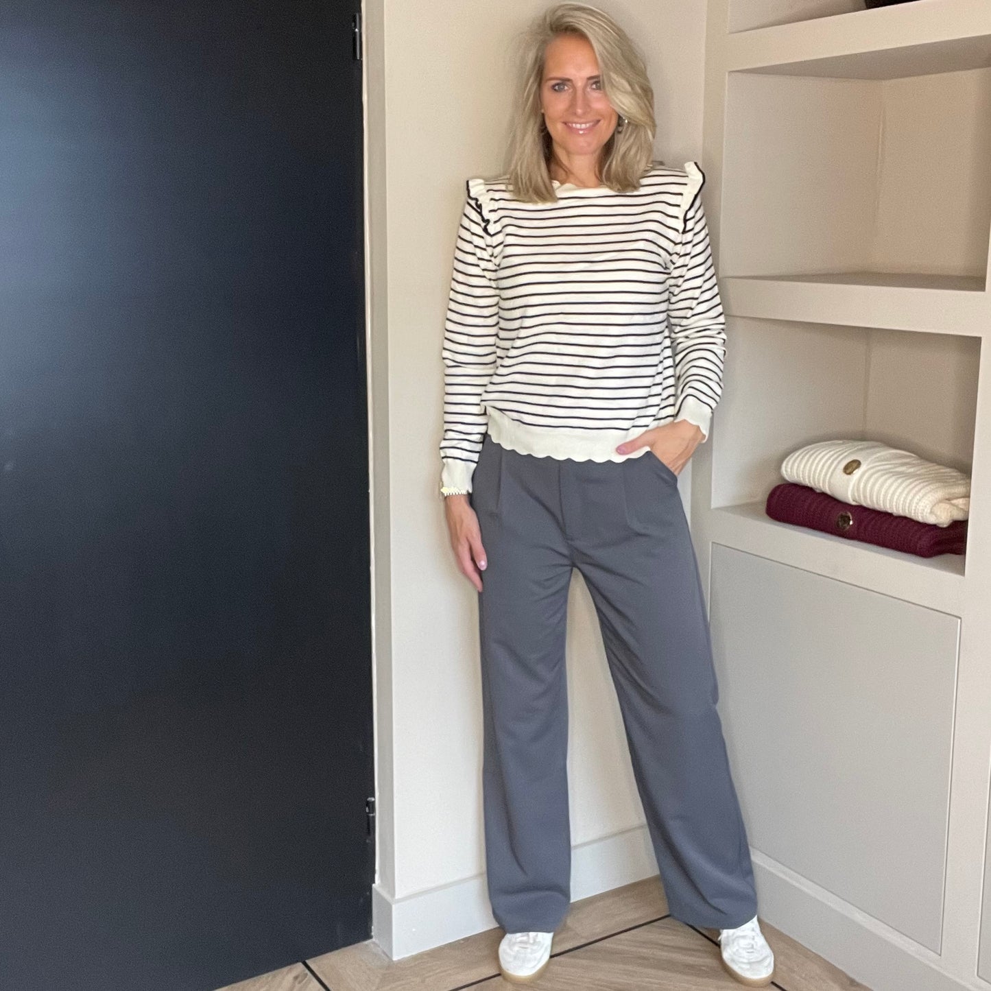 Pantalon Isa Grijs
