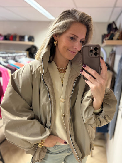 Jas Fabienne Pof Gevoerd Beige