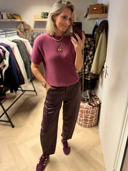 Trui Claudia Korte Mouw Alpaca Mauve