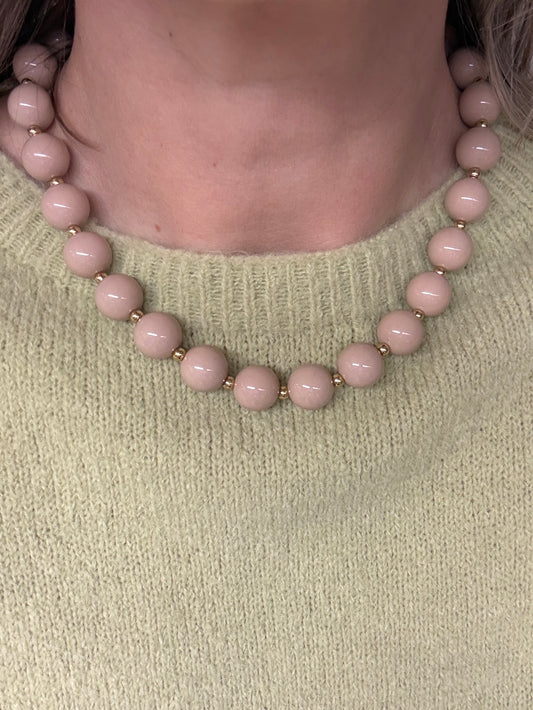 Ketting Stenen Beige Goud