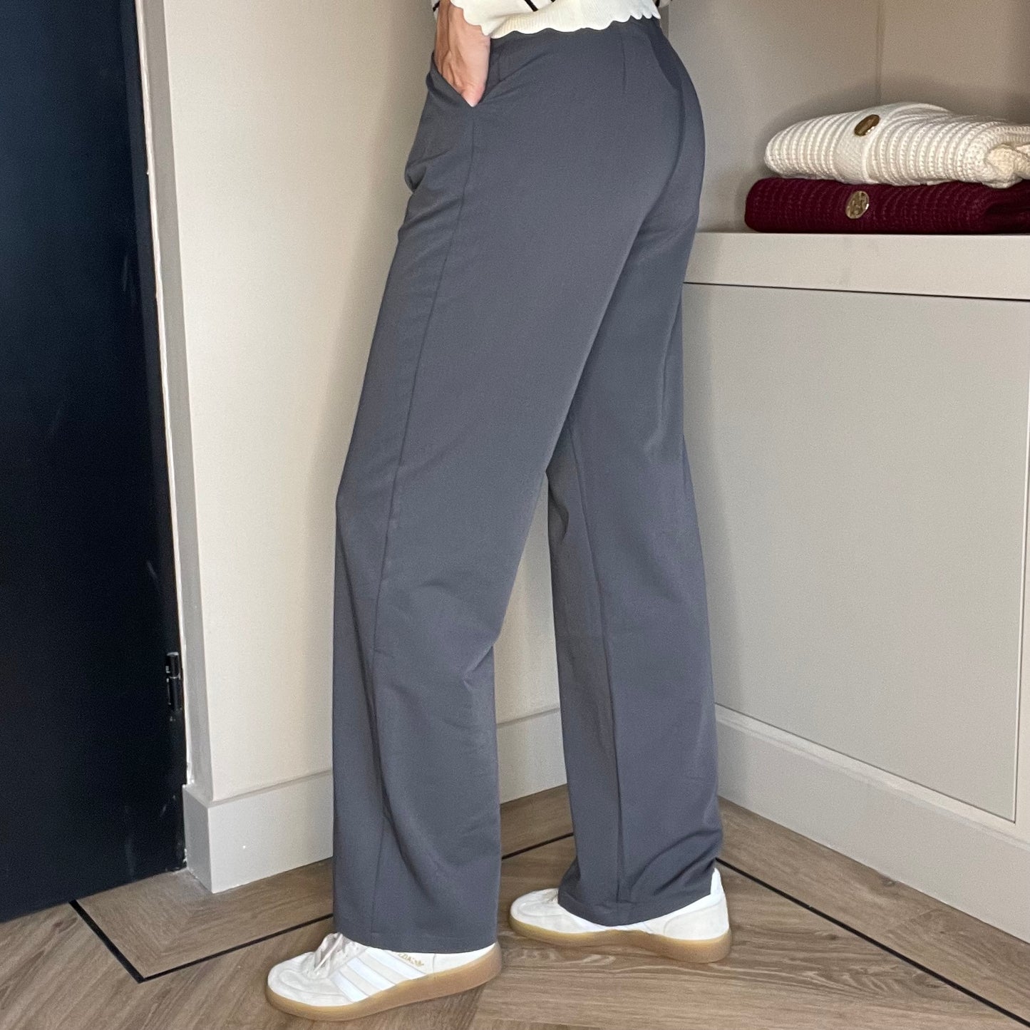 Pantalon Isa Grijs