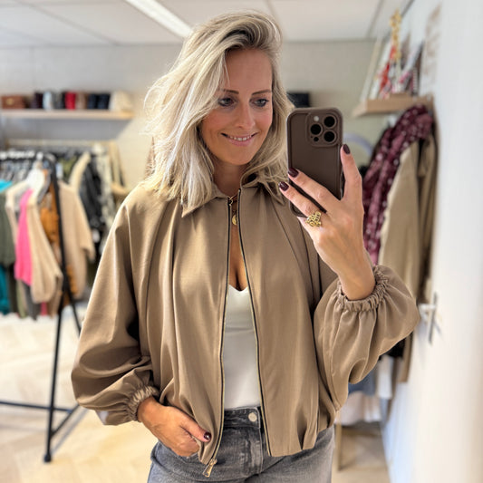 Jas Zara Rits Pof Beige