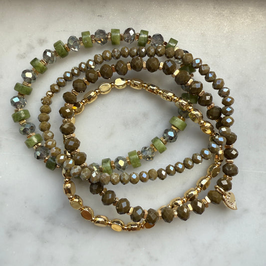 Armband Set Cannes Jade Groen