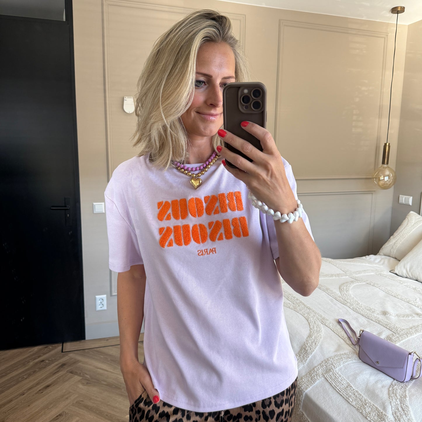 T-shirt Bisous Lila