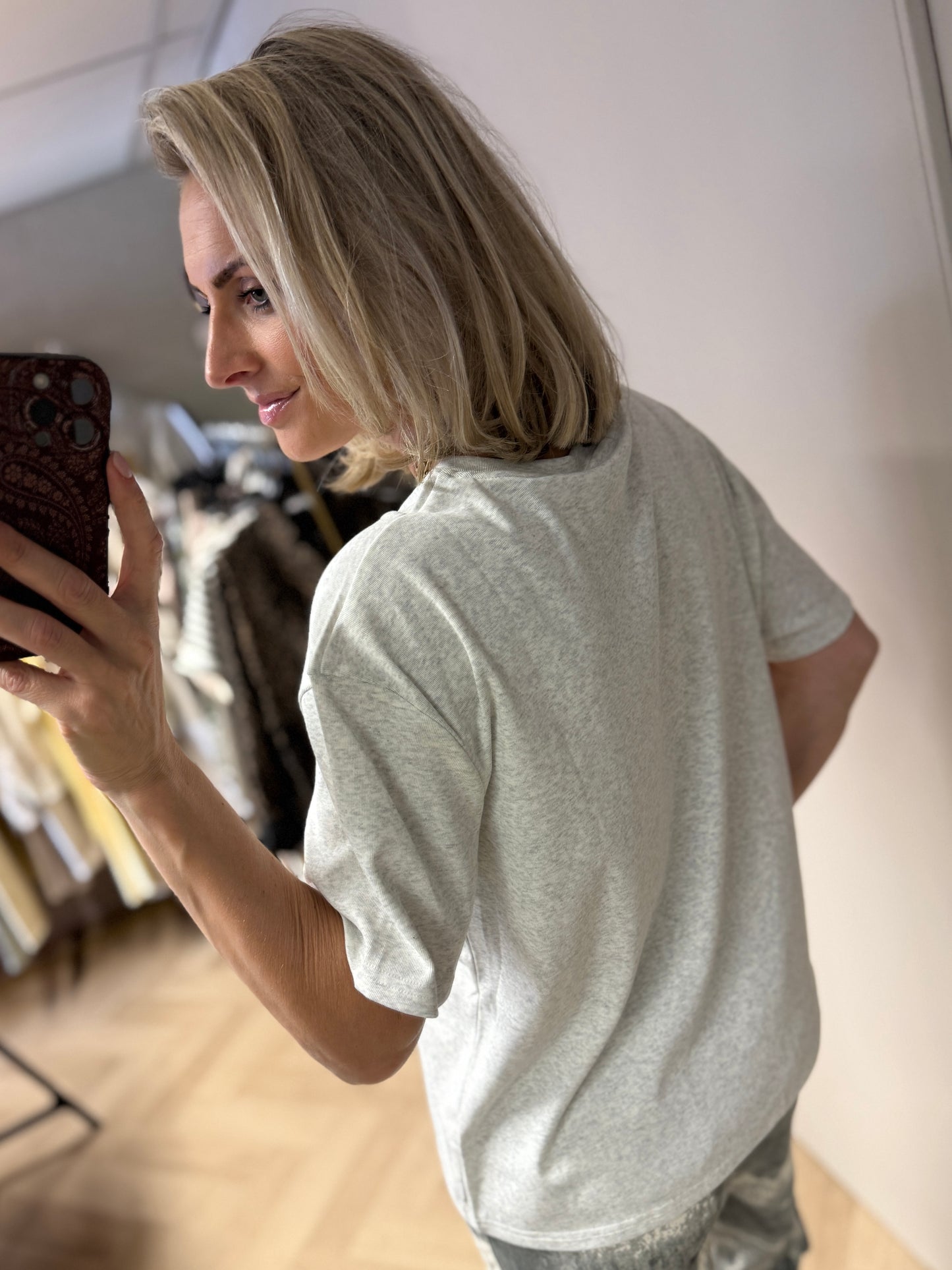 Shirt Kylie Basic Grijs Melêe