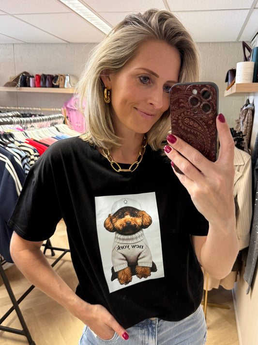 T Shirt Toy Poedel Zwart
