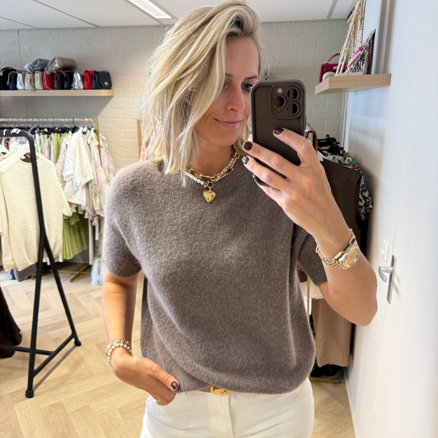Trui Claudia Alpaca Taupe