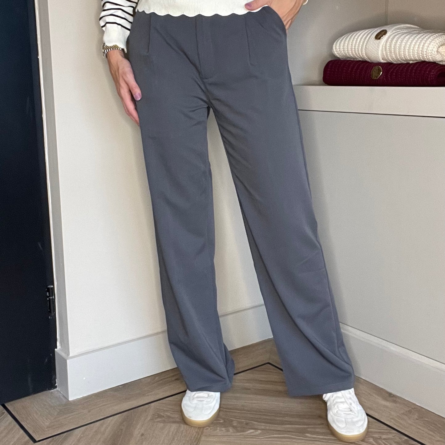 Pantalon Isa Grijs