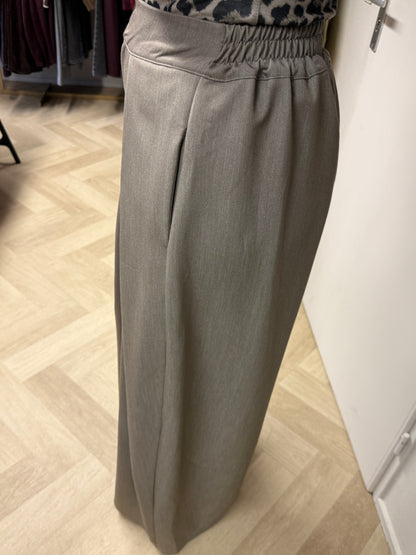 Pantalon Joy Plooi Elastiek Taupe