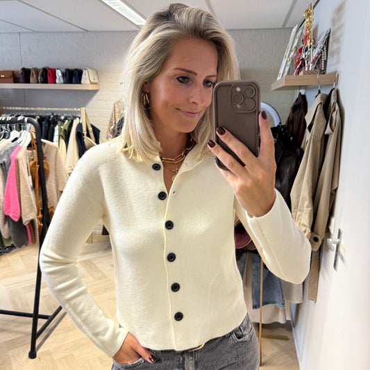 Vest Jessy Knoopjes Offwhite