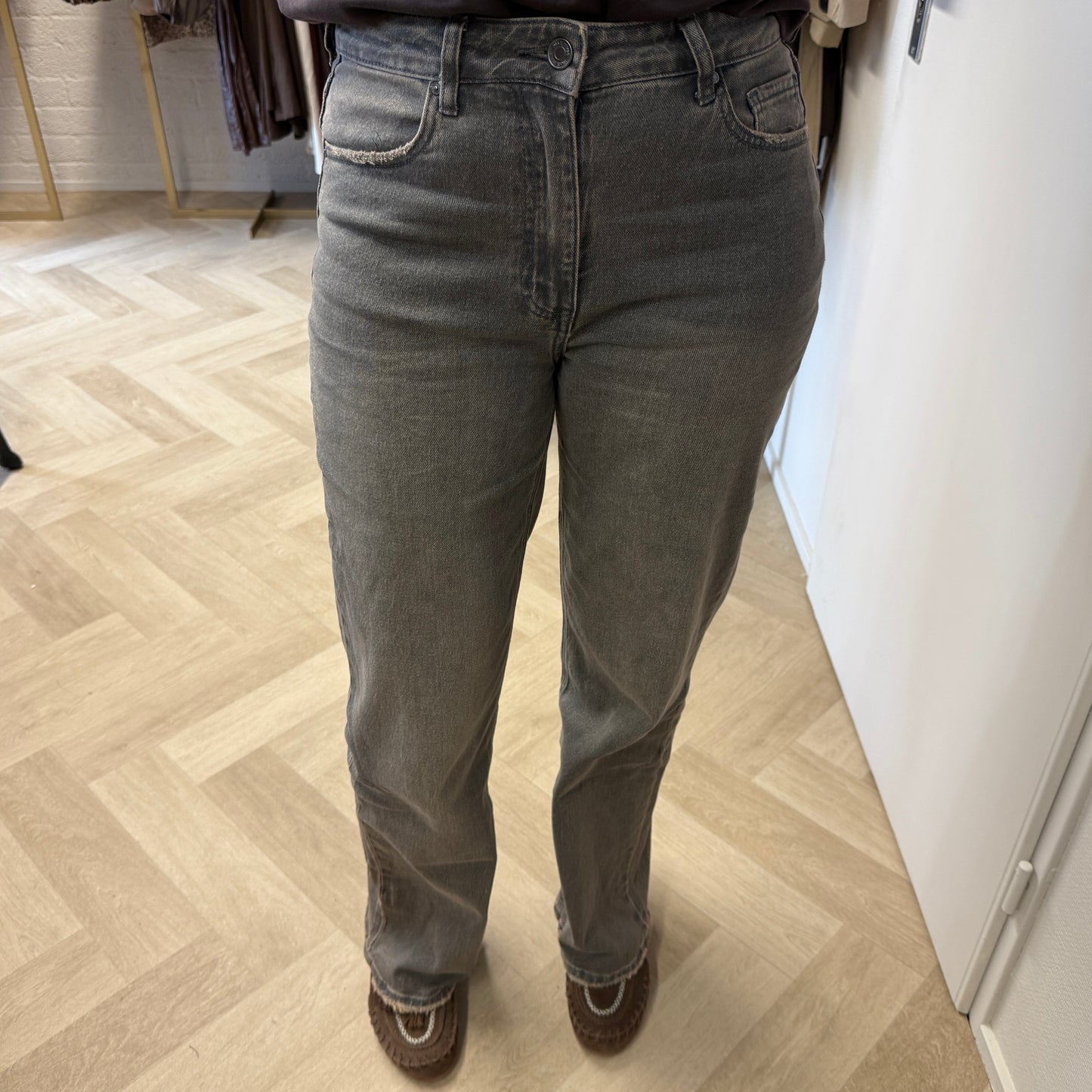 Jeans QH Mandy Bruin Grijs