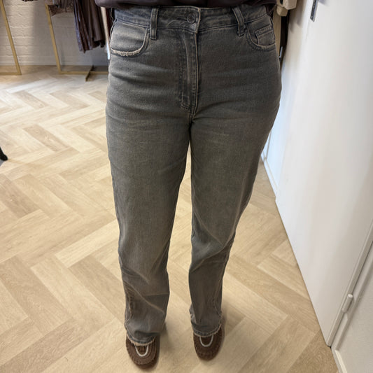 Jeans QH Mandy Bruin Grijs