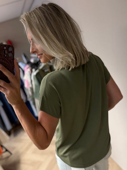 Shirt Barbara Kant Armygroen