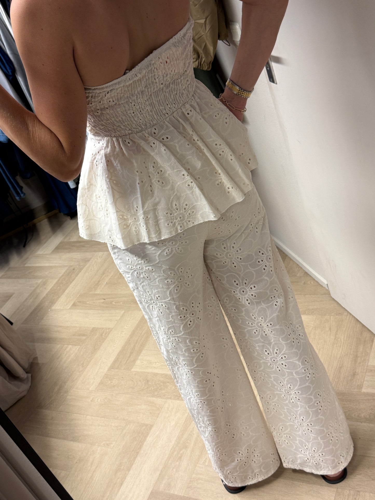Co Ord Set Broderie Marije Offwhite
