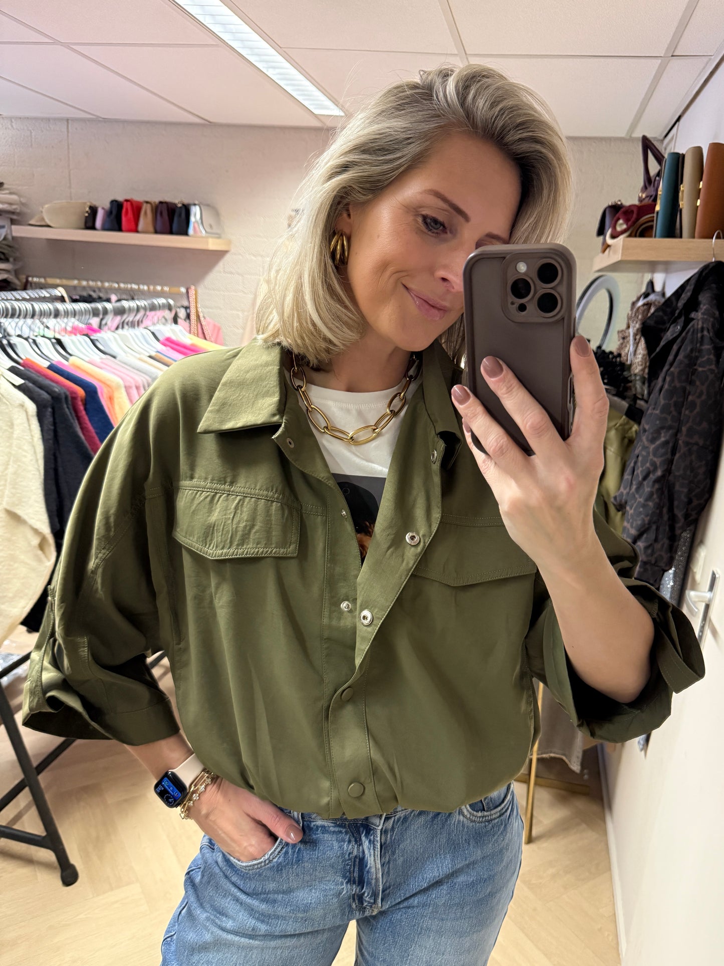 Jas Amber Armygroen