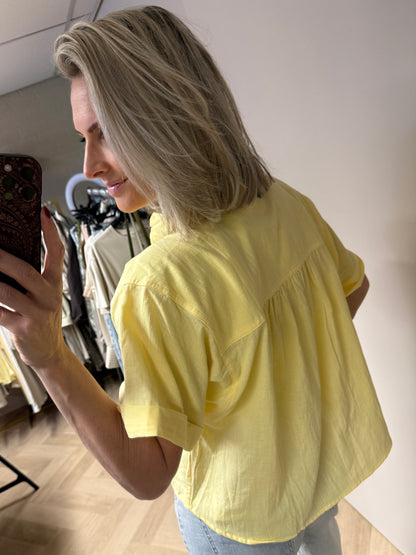 Blouse Kyra Katoen Zachtgeel