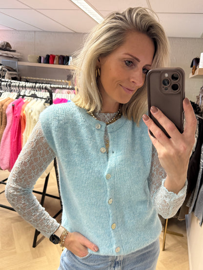 Vest Gilet Claire Lichtblauw