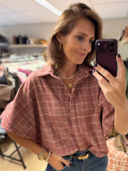 Blouse Mila Ruit Rood
