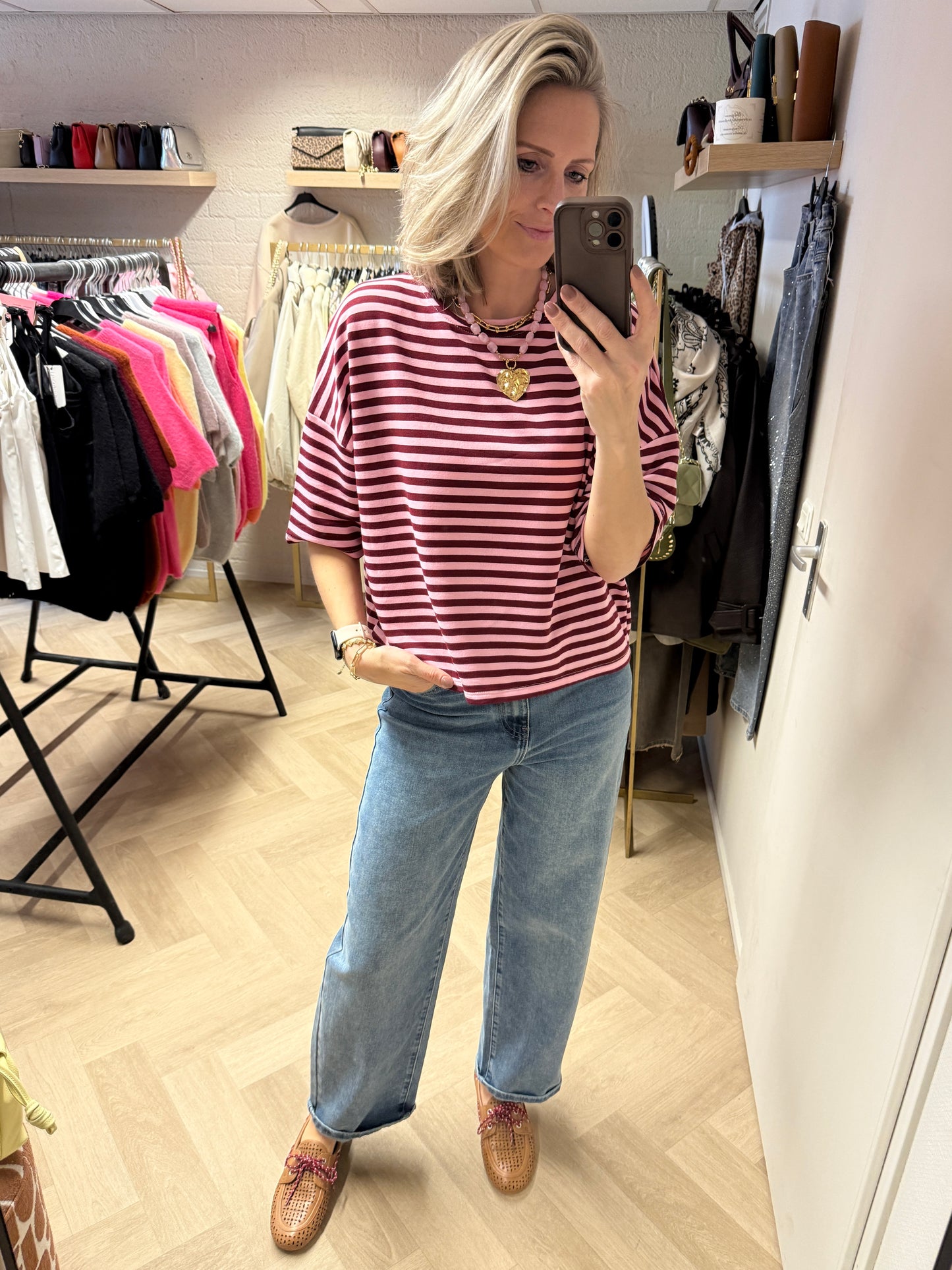 Shirt Mary Streep KM Bordeaux Roze