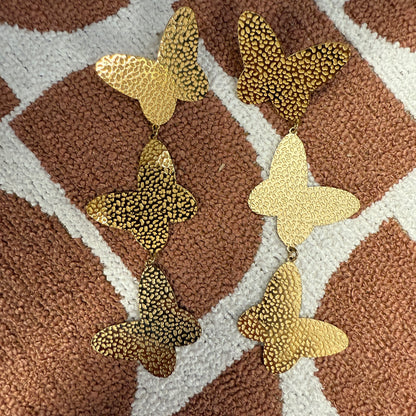 Oorbellen Vlinders Goud