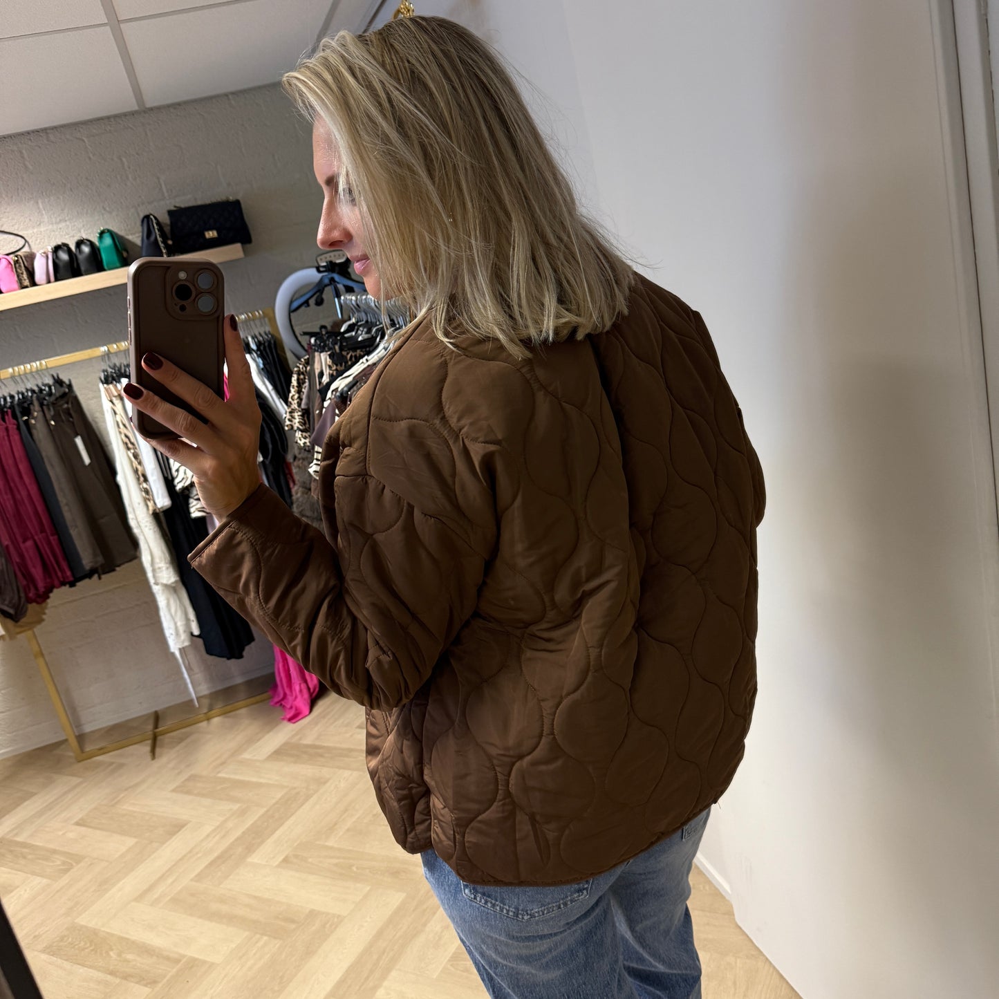 Jack Nora Doorgestikt Bruin