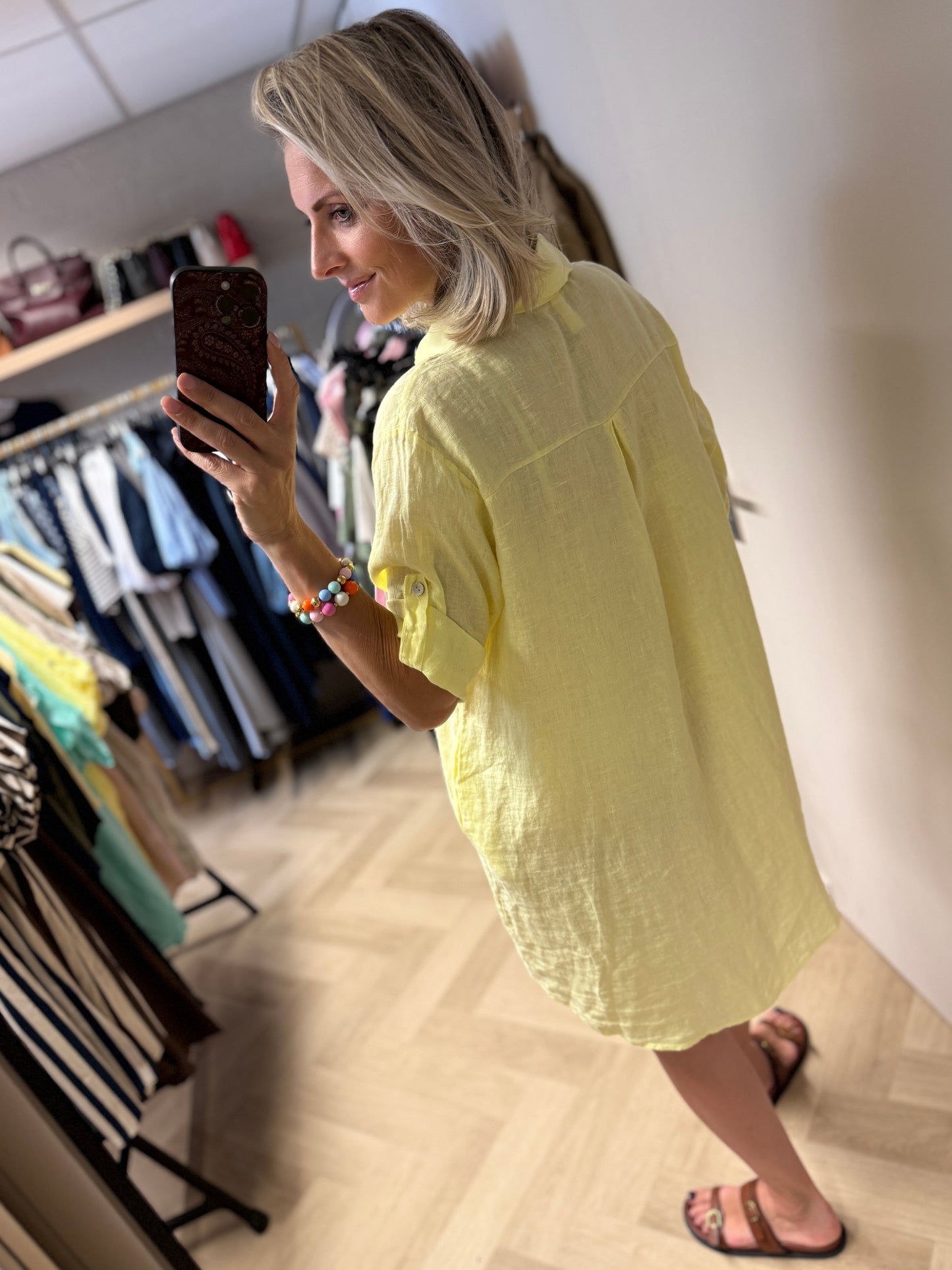 Blouse Jurk Puro Linnen Zachtgeel