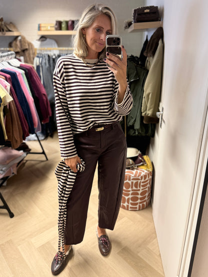 Trui May Sjaal Streep Bordeaux