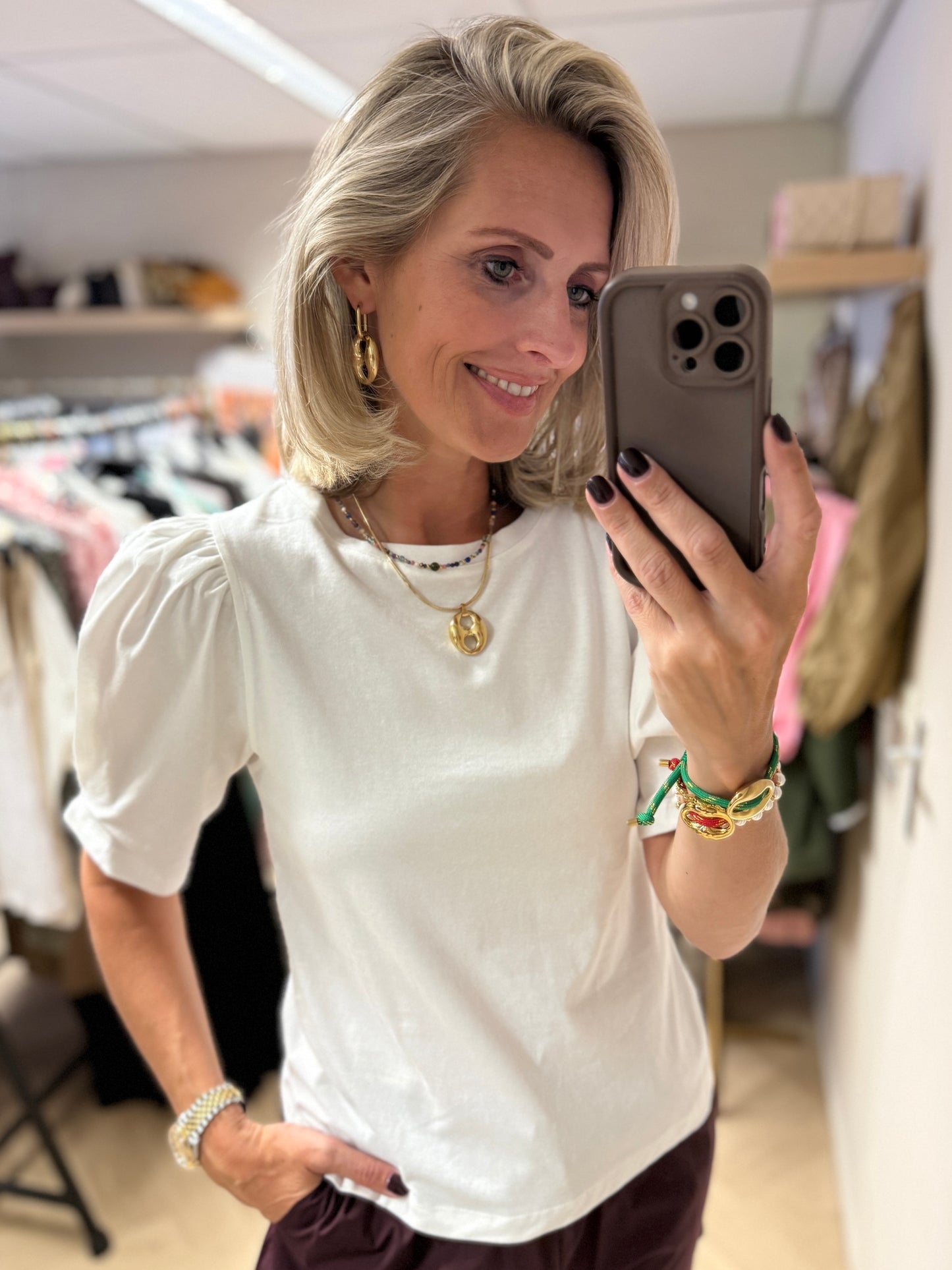 T-Shirt Shelly Pofmouw Wit