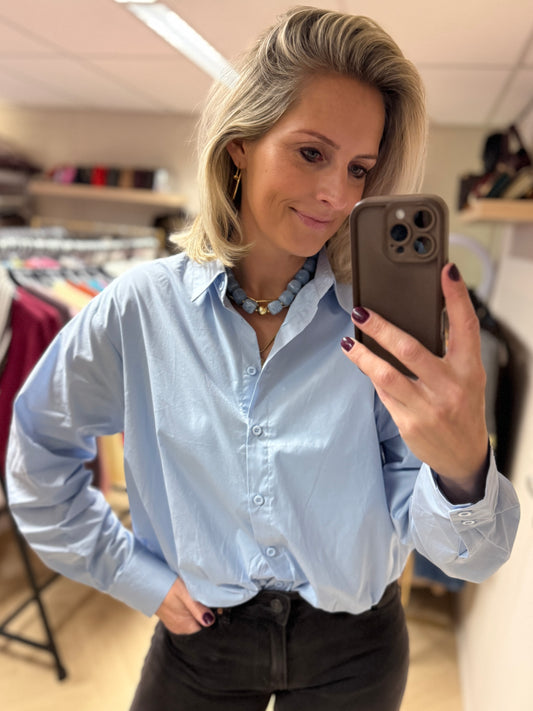 Blouse Day Pof Lichtblauw