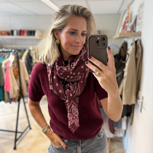 Sjaal Paisley Burgundy