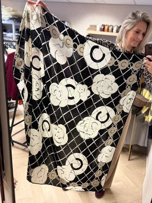 Sjaal Sanaa Coco Zwart Grijs