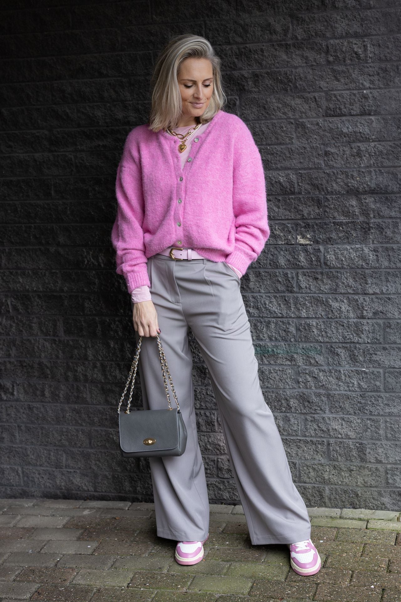 Pantalon Farah Lichtgrijs