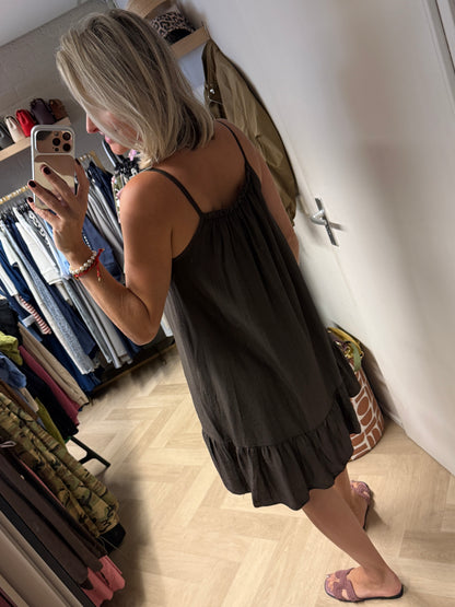 Jurk Macy Viscose Donkerbruin