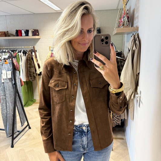 Blouse Judy Suèdine Cognac