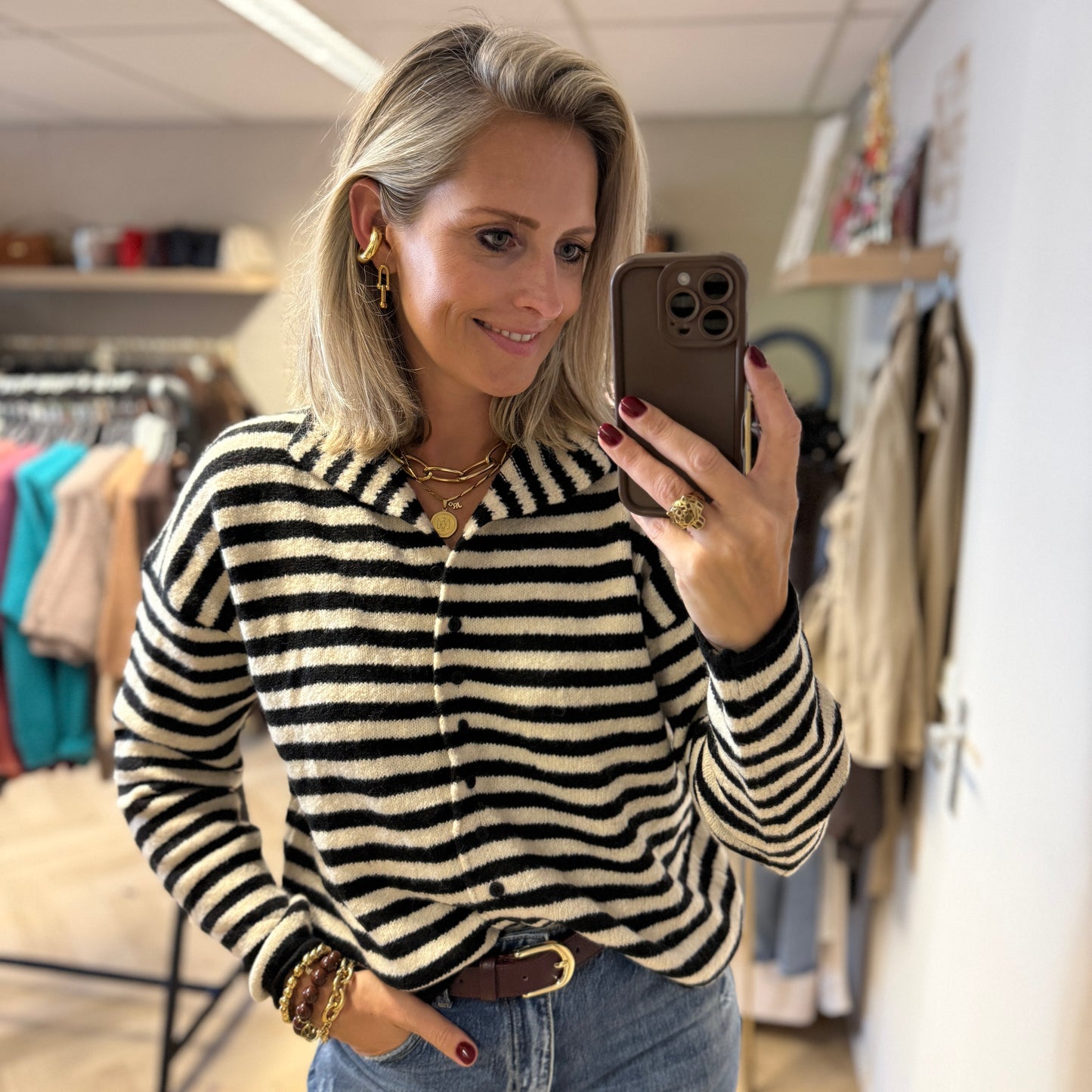 Vest Vita Streep Zwart