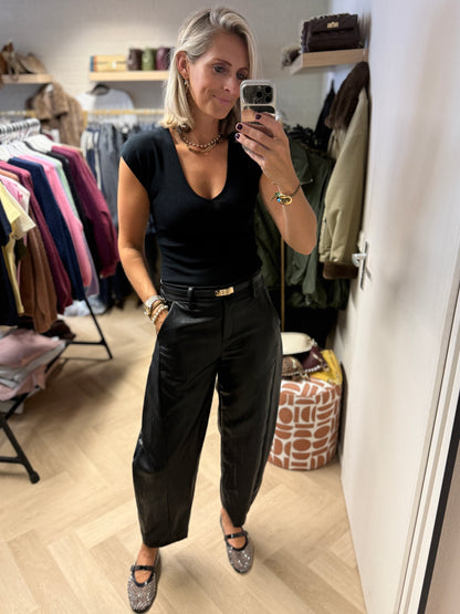 Broek Haily PU Zwart
