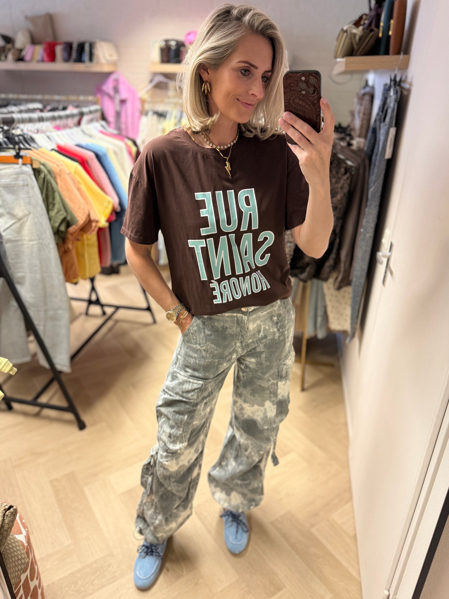 T Shirt Rue Saint Honoré Bruin Mint